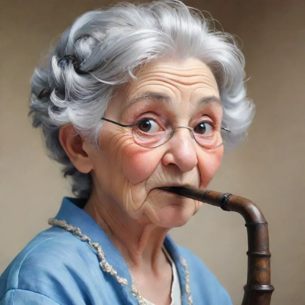 ai amazing pipe granny anime awesome portrait 2