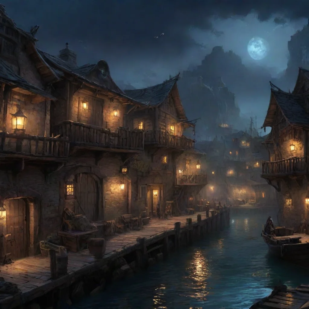  amazing pirate village by night concept artpubprison awesome portrait 2 wide