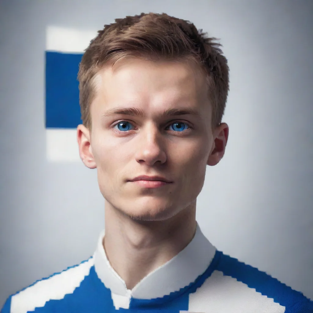 ai amazing pixelated kamek whit finland flag as a background awesome portrait 2