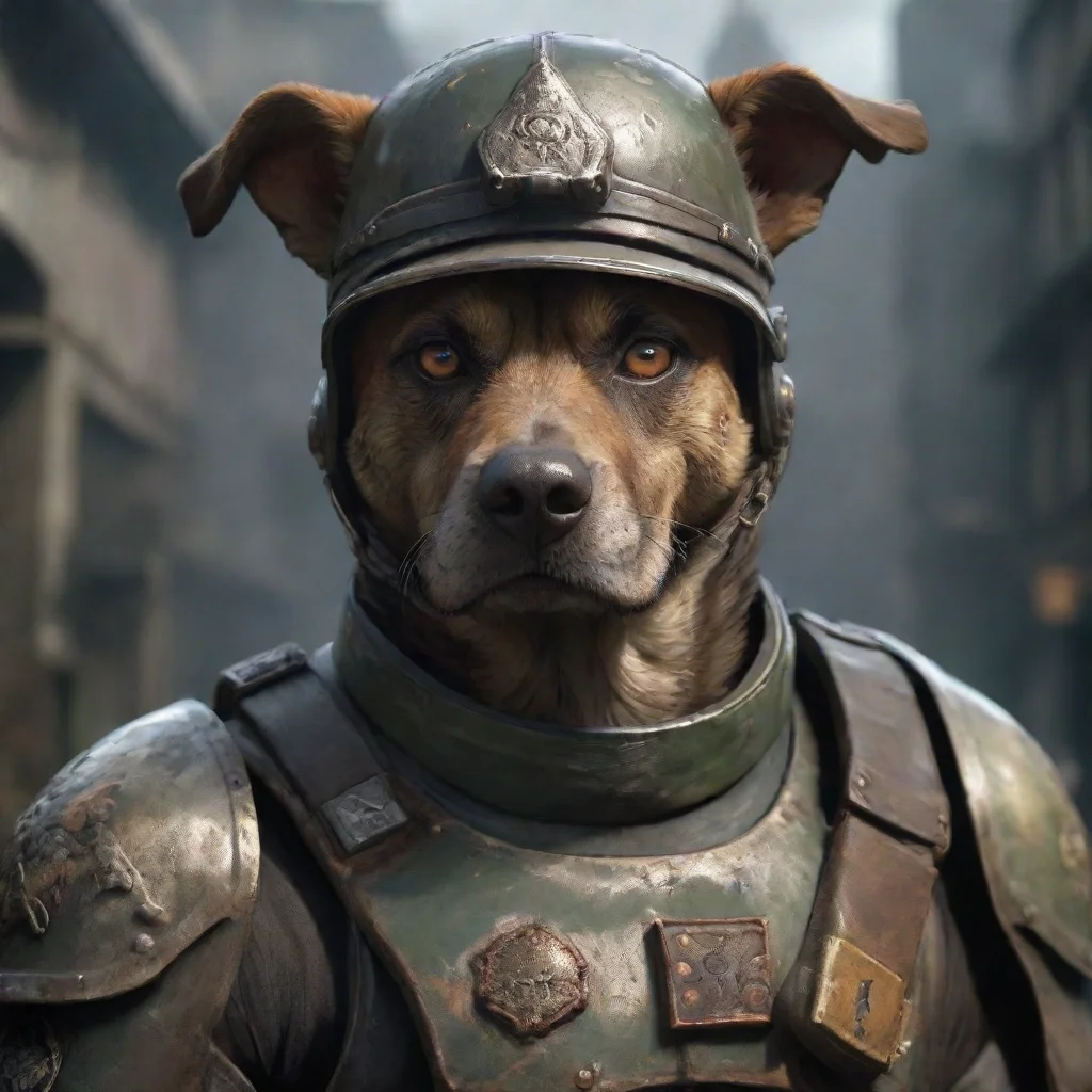 ai amazing plague dog trooper staring directly into the camera in focus concept art ultra detailed trending on artstation 3