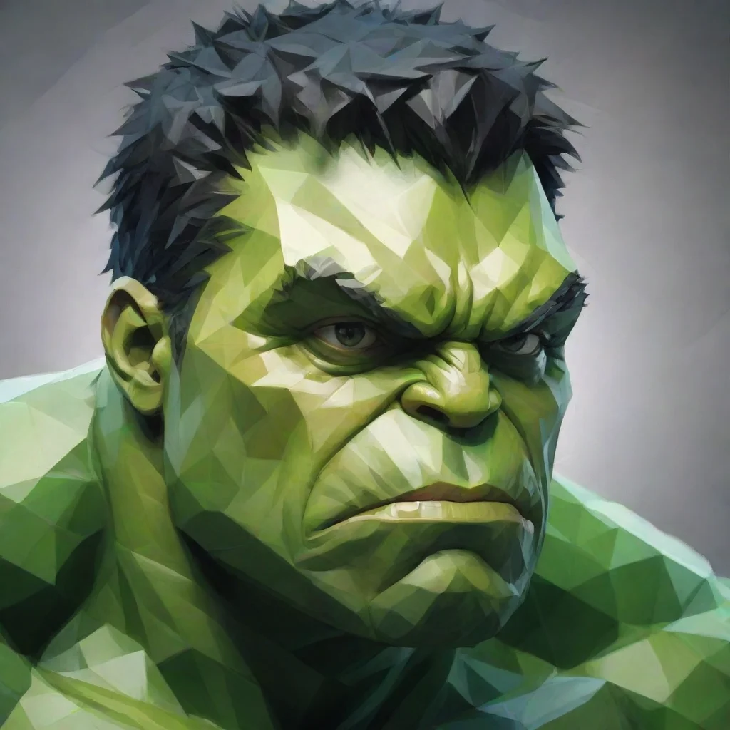  amazing polygon hulk awesome portrait 2