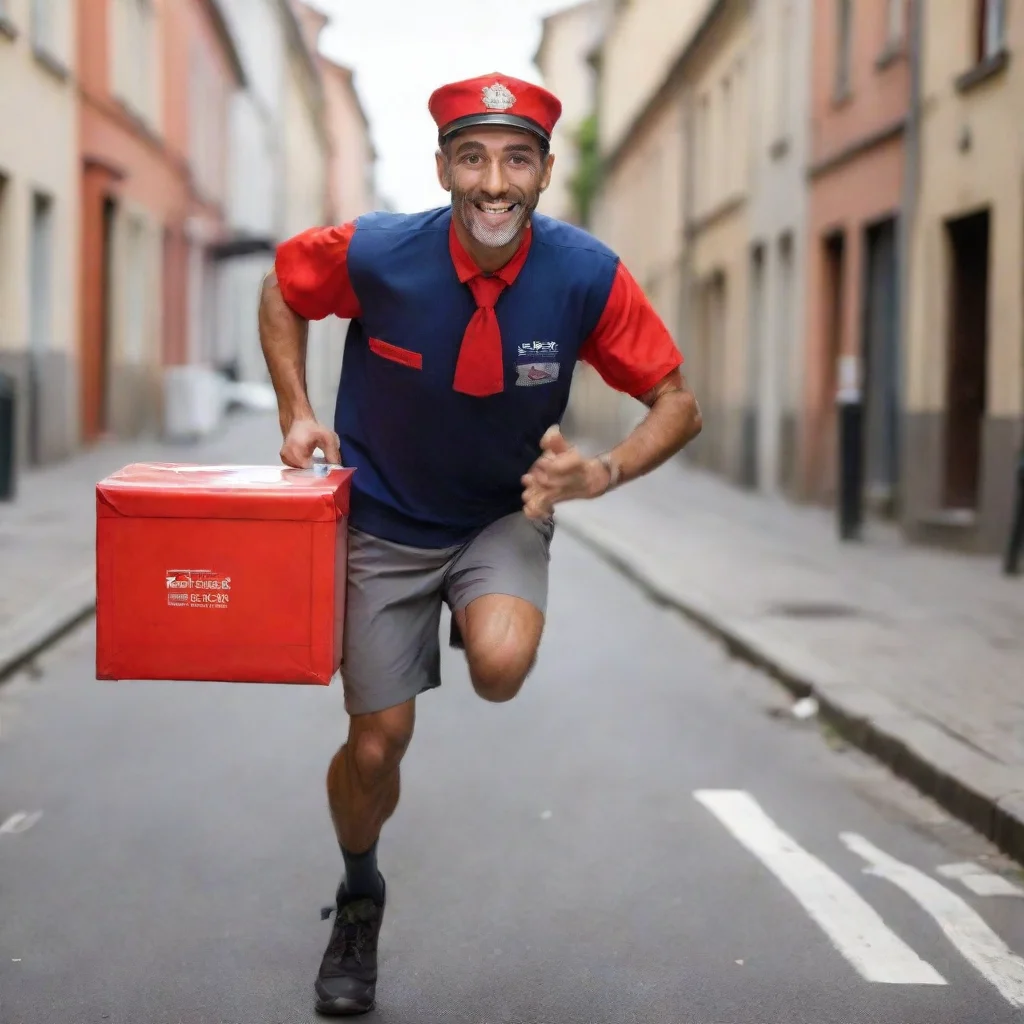 amazing postman running with one mail awesome portrait 2