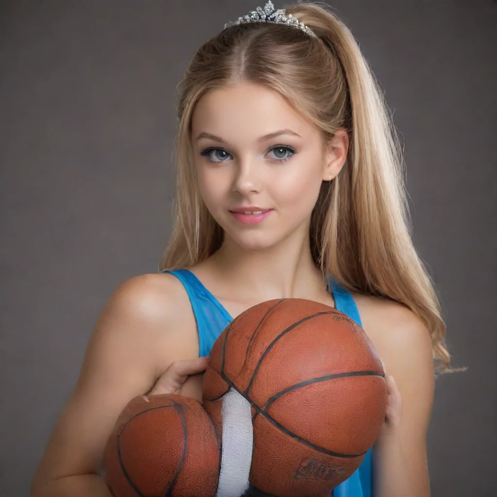 amazing princess basketball girl awesome portrait 2