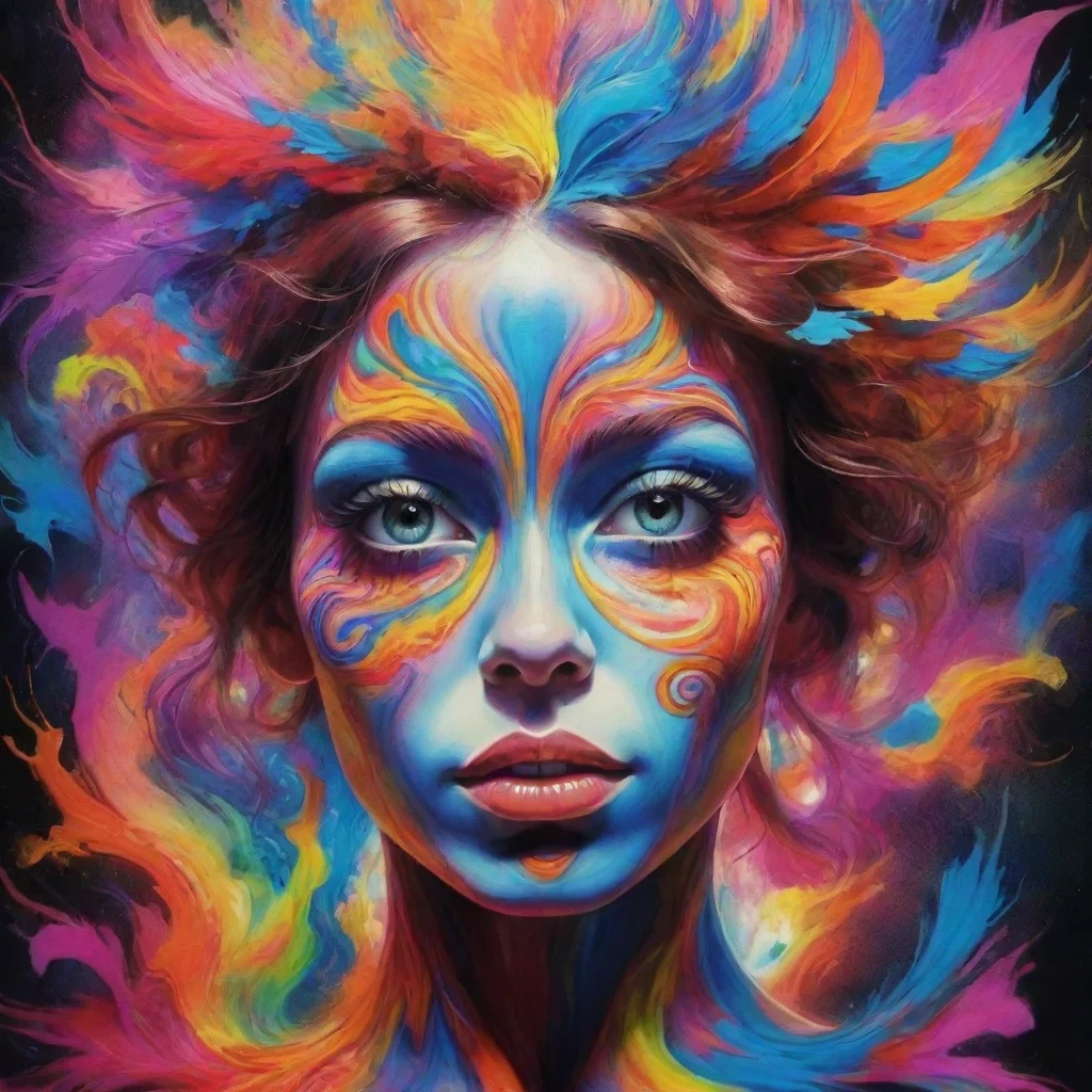 ai amazing psychedelic abstract awesome portrait 2