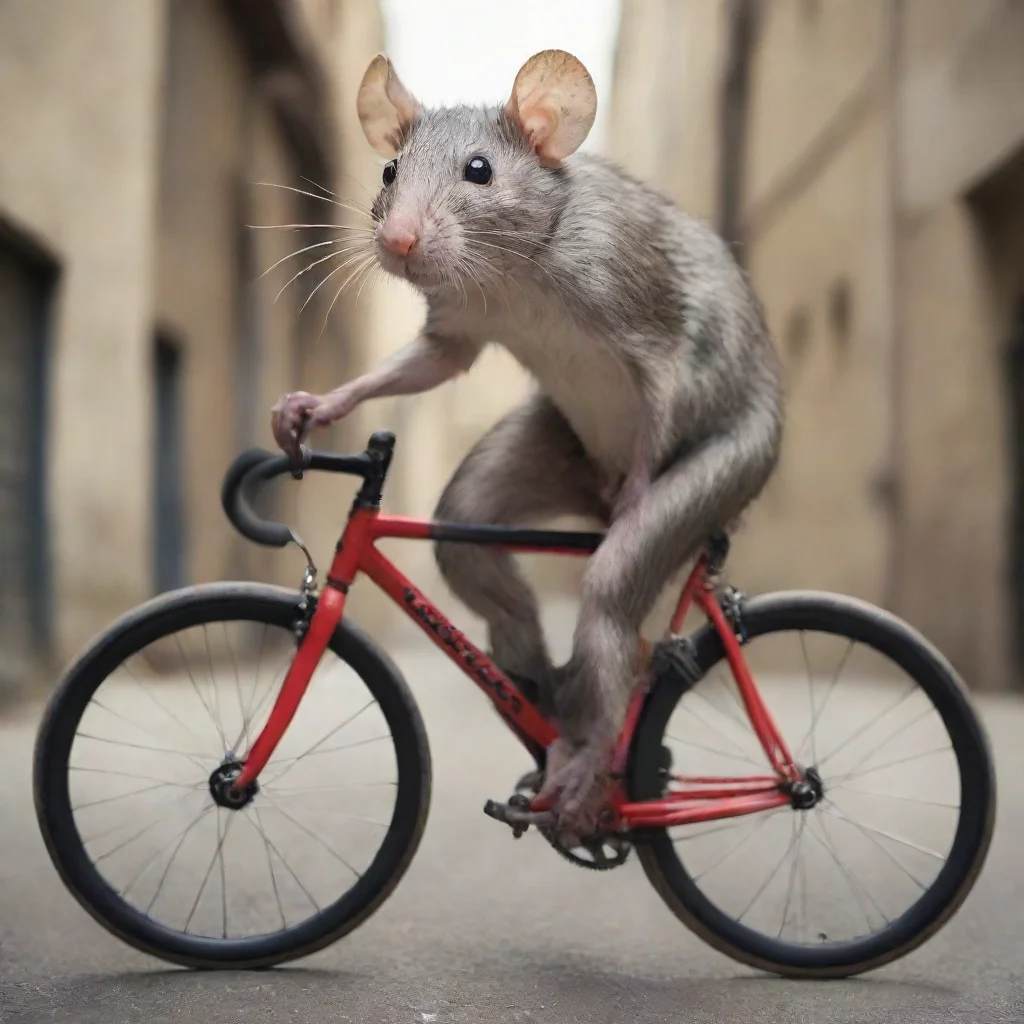 ai amazing rat on fixed gear awesome portrait 2