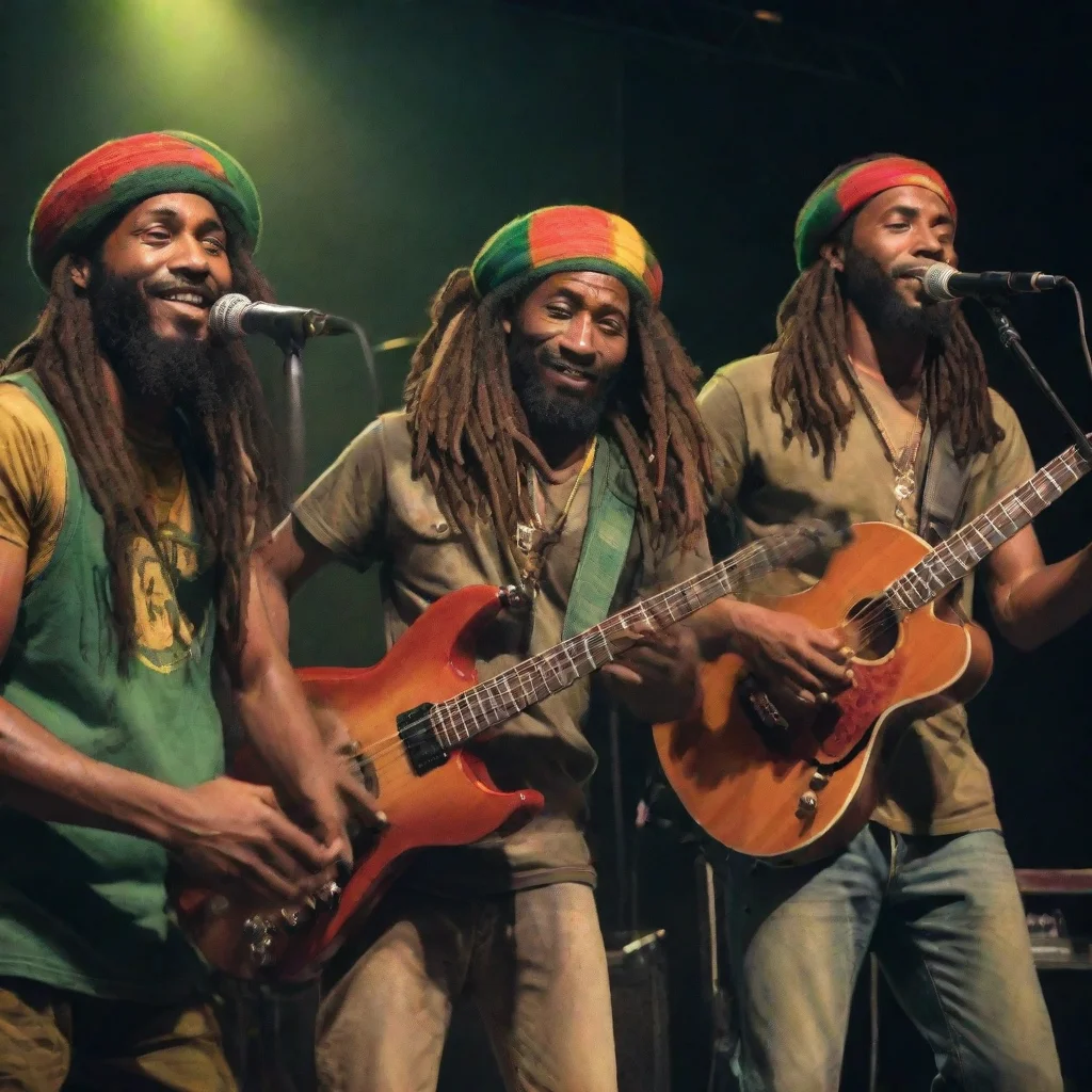 ai amazing reggae band playing at the stage show awesome portrait 2