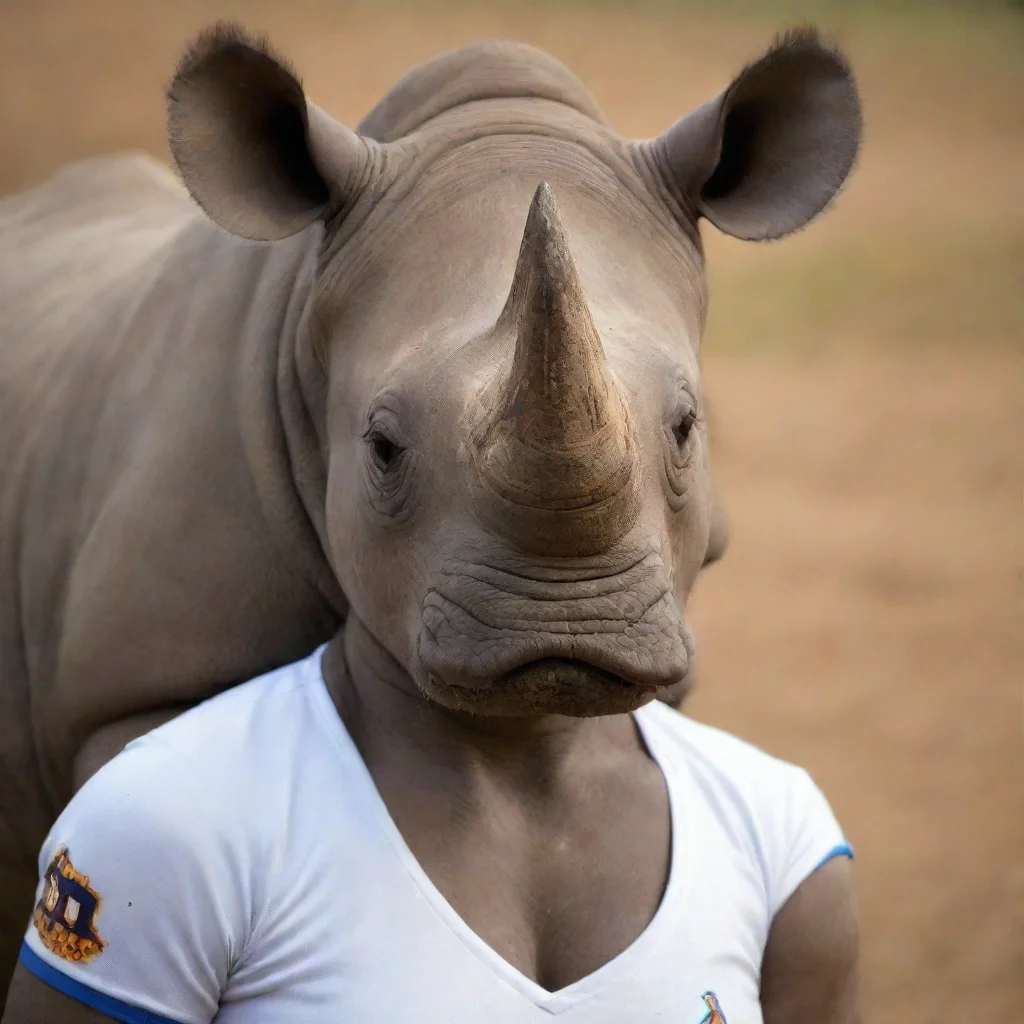 amazing rhino cheerleaderawesome portrait 2