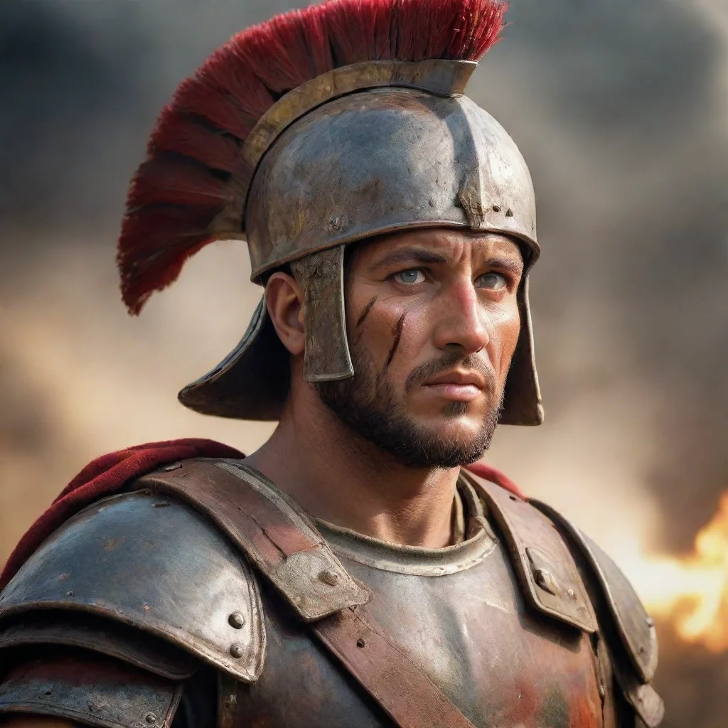  amazing roman legionaire in a battle awesome portrait 2