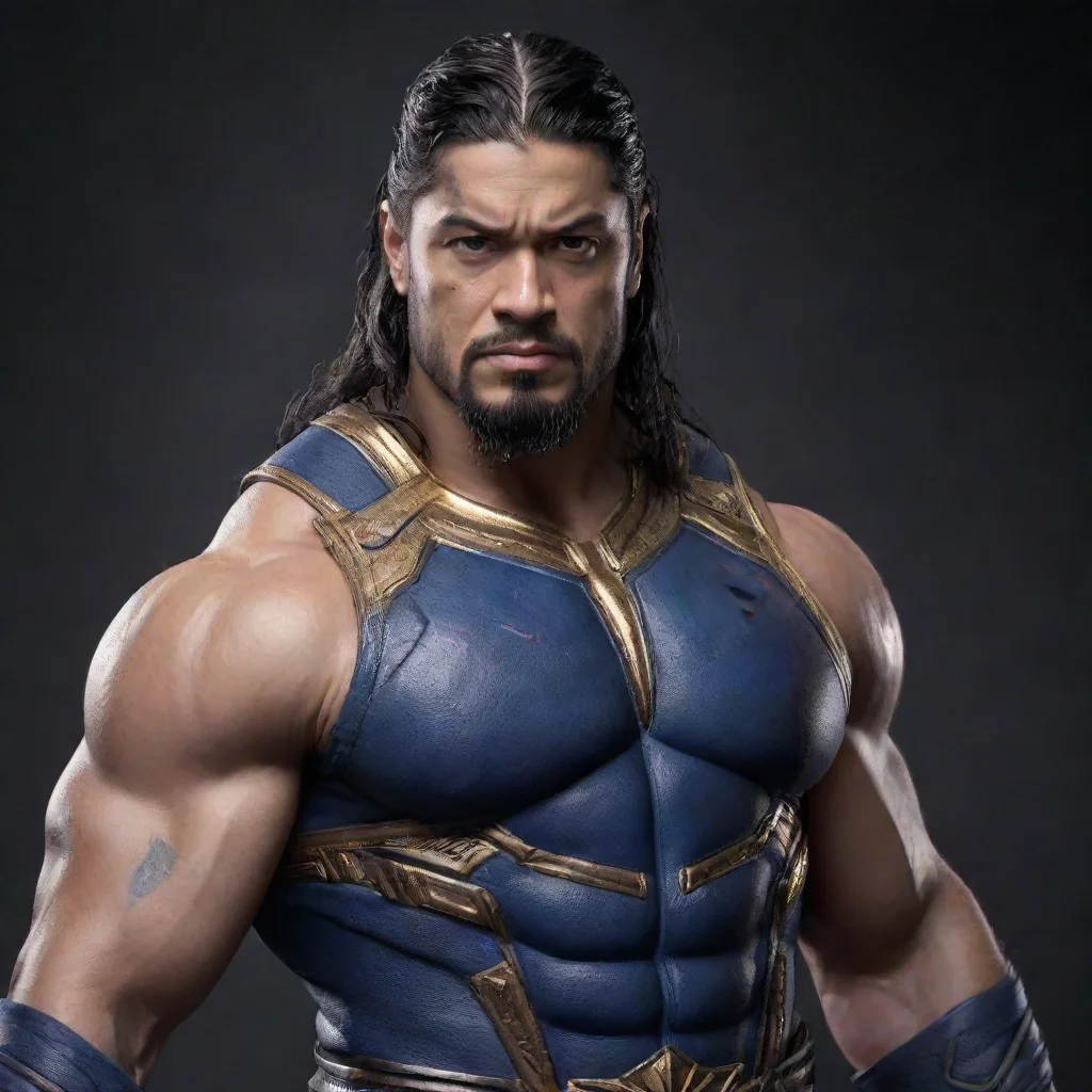 ai amazing roman reigns from wwe as a thanos from avengers awesome portrait 2