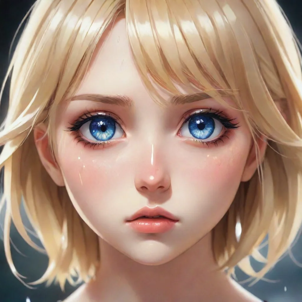 amazing sad blonde anime girl with a teardropawesome portrait 2