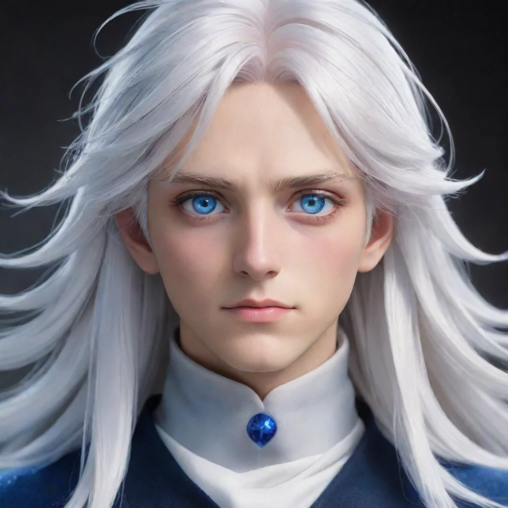 ai amazing satoru gojo realistic lovely white hair bright blue eyeswizard high popped collar attractive hd best quality aes