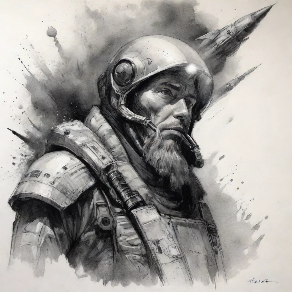 ai amazing science fiction rockets ink awesome portrait 2
