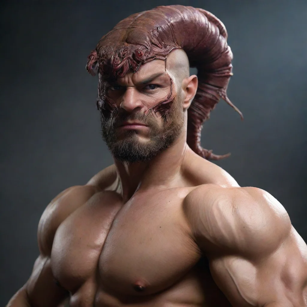 ai amazing scorpionman muscular fighter awesome portrait 2