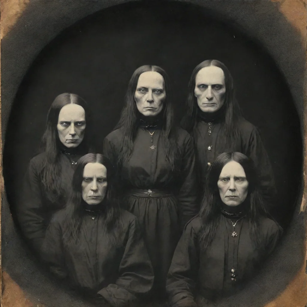 ai amazing senior citizen black metal band called shyla wqho album cover tintype 1900s awesome portrait 2
