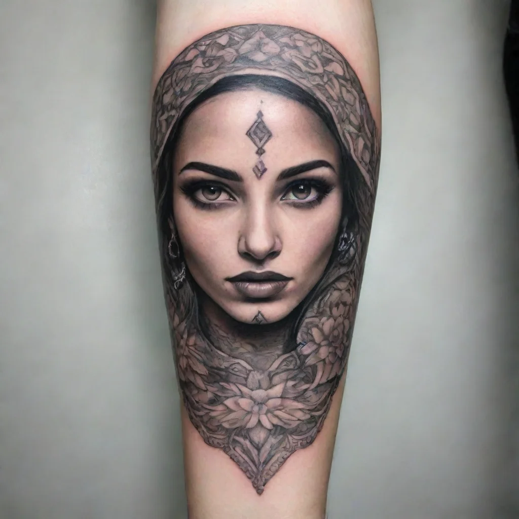 ai amazing she marroco tattoo fine lines awesome portrait 2