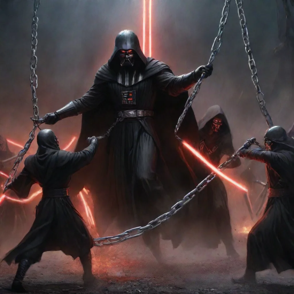 ai amazing sith lords attacking a metal chain awesome portrait 2 wide