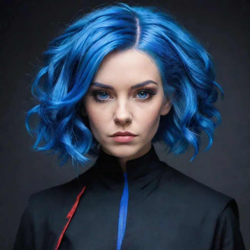 ai amazing sith with blue hair awesome portrait 2