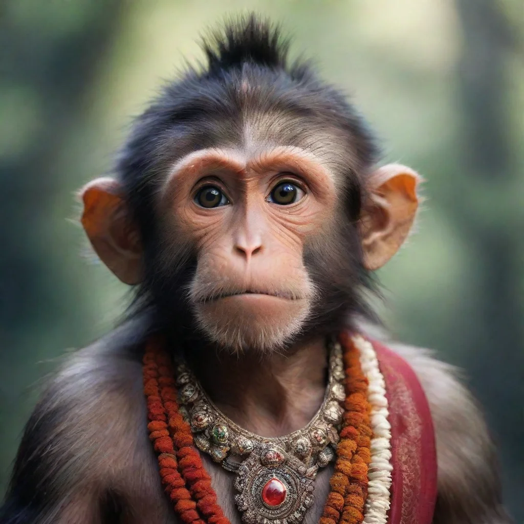 ai amazinga indian monkey in a god avatarawesome portrait 2