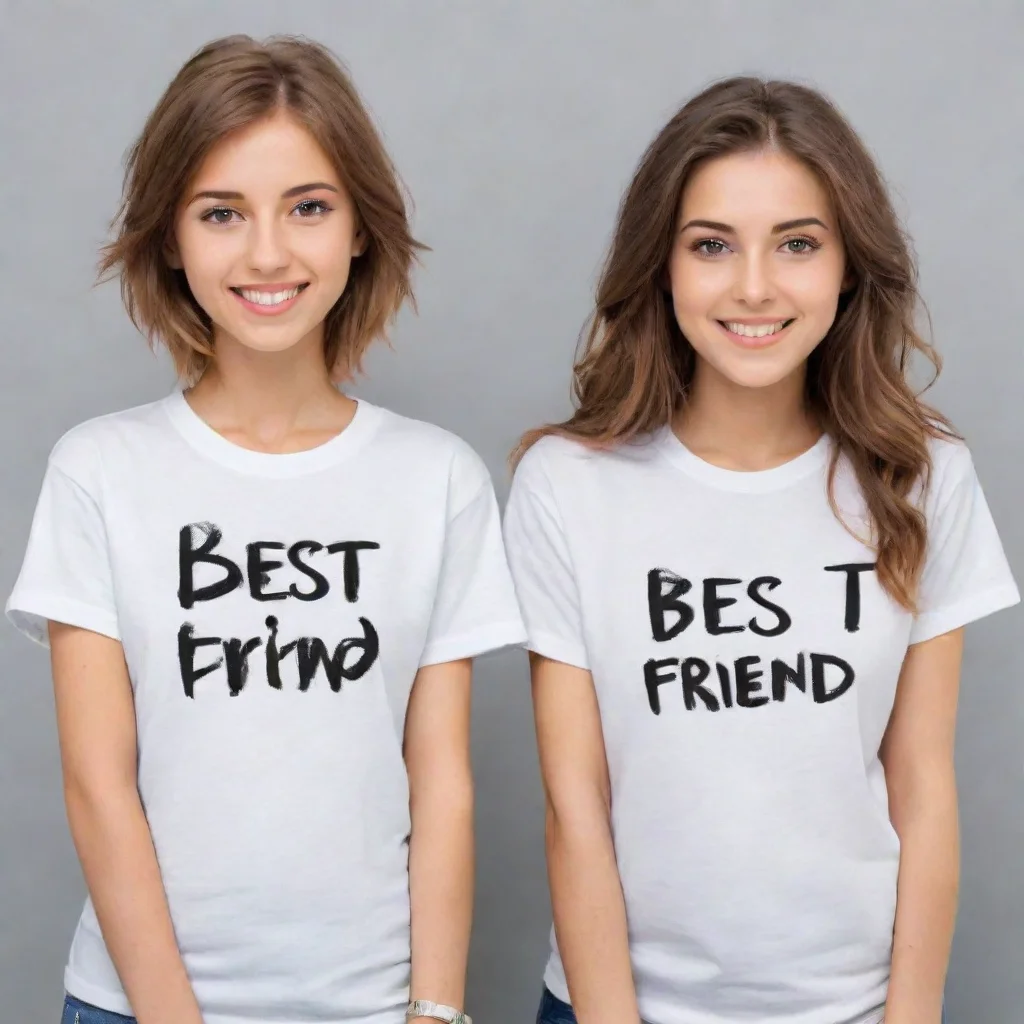 ai amazingbest friend2 white t shirtawesome portrait 2