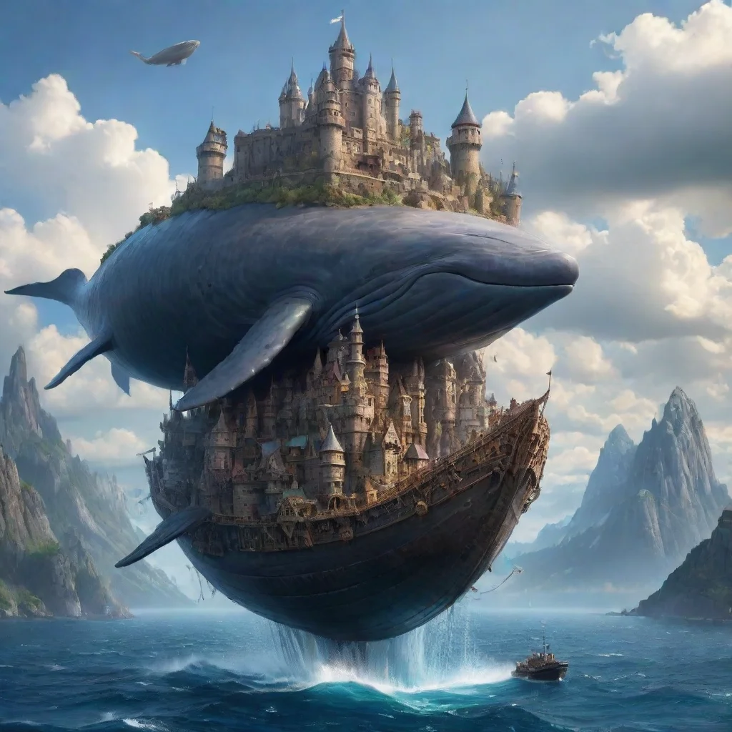 ai amazingfortress kingdom on flying whale awesome portrait 2