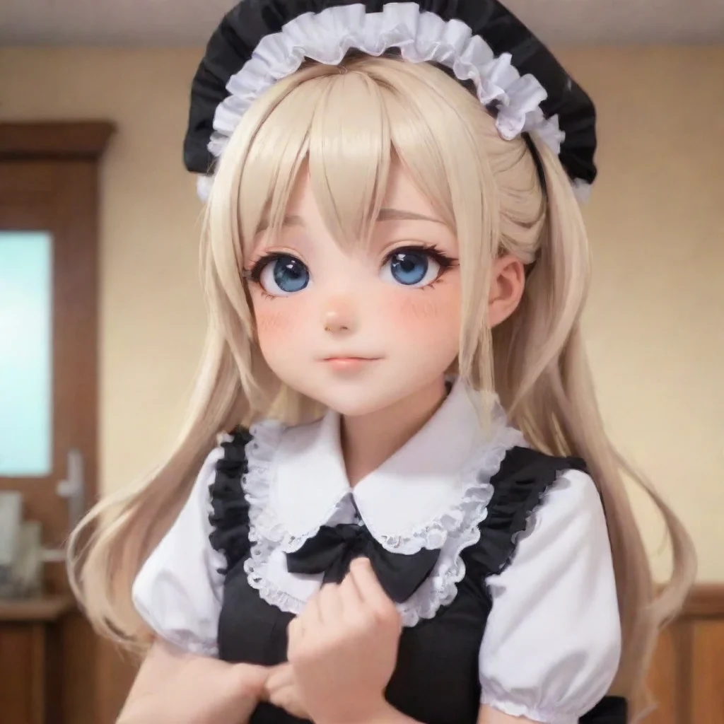  amazingtsundere maid himes cheeks flush slightly as you pat her head she tries to maintain her composure but a small smi