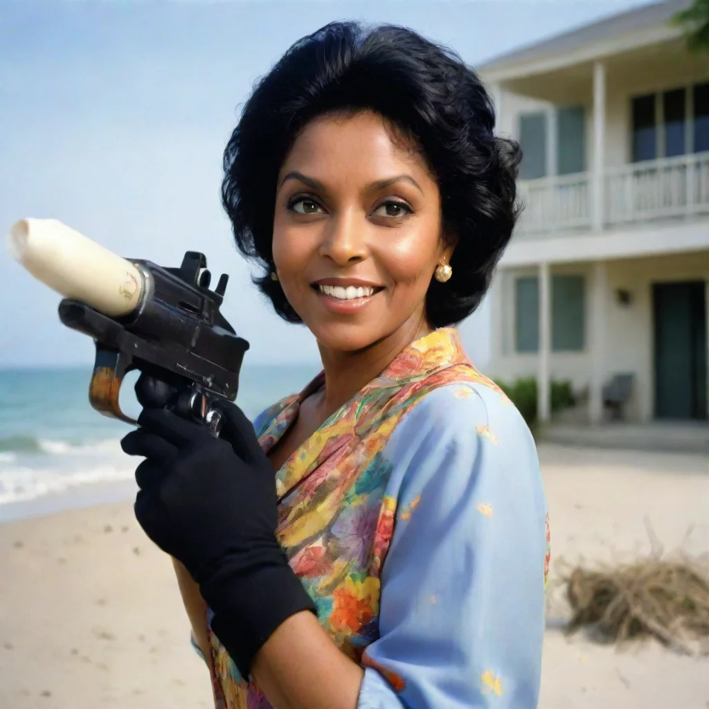 ai amazingunstoppable phylicia rashad actress as clair huxtable from the cosby showsmiling seriously at a beach house in ja