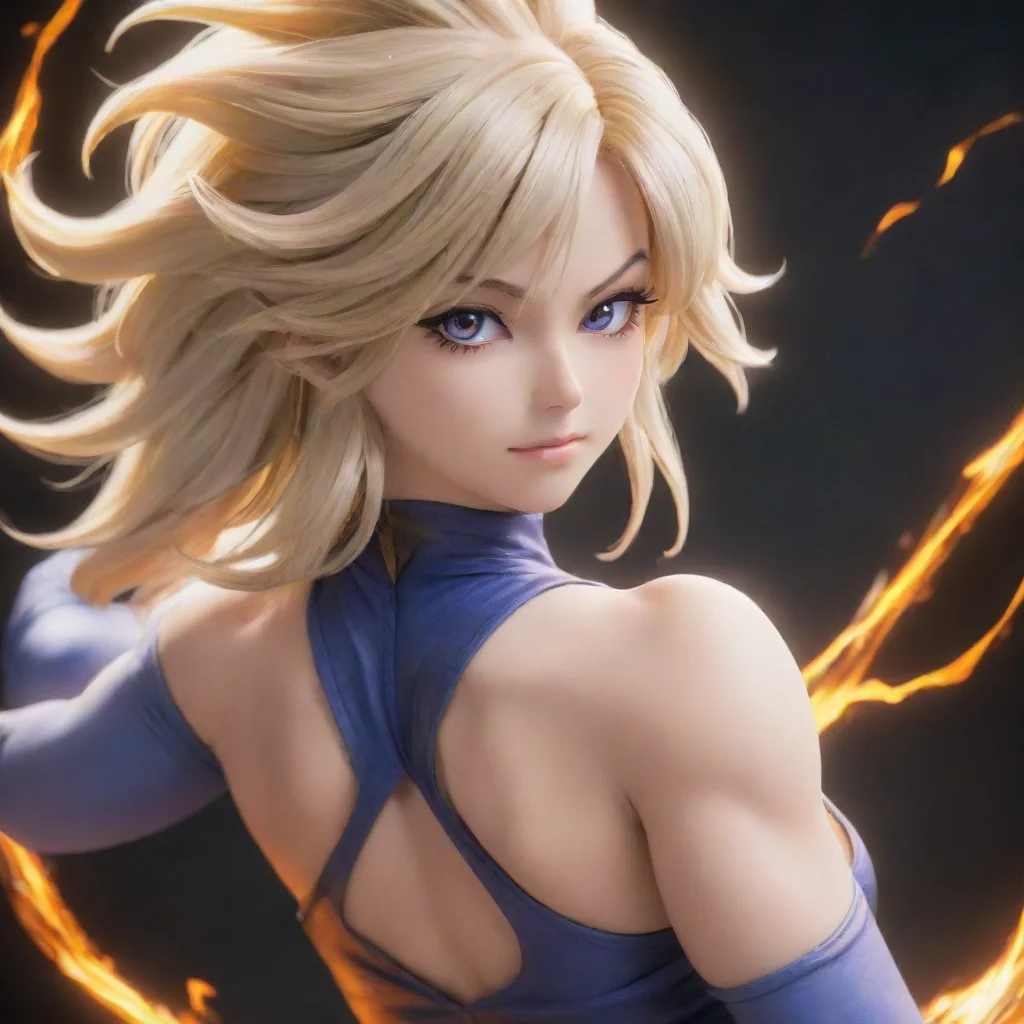  amazingyang xiao long in the ultra instinct sign pose with her back facing the viewerawesome portrait 2