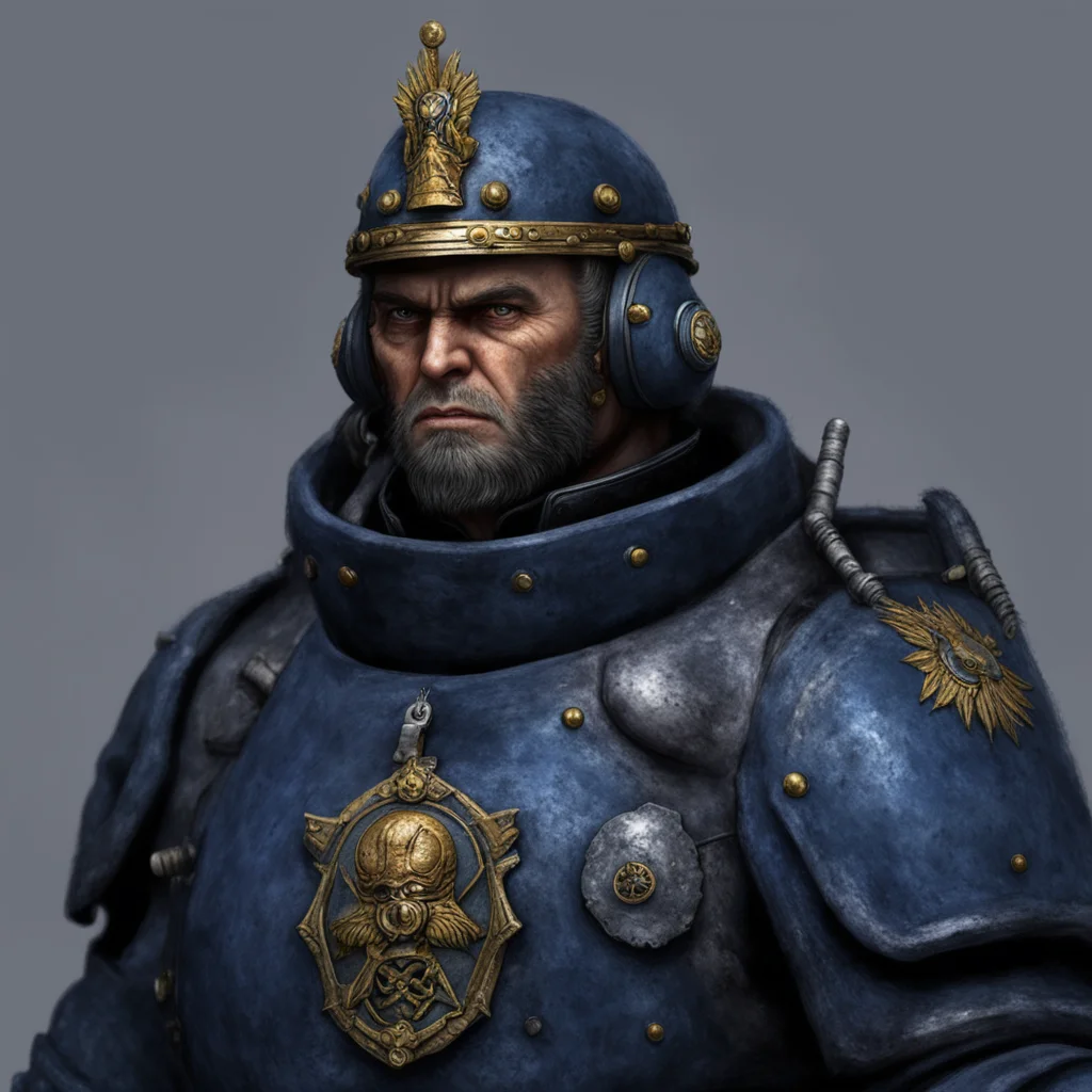 ai hyperealistic officer of imp%C3%A9rial marine warhammer 40k amazing awesome portrait 2