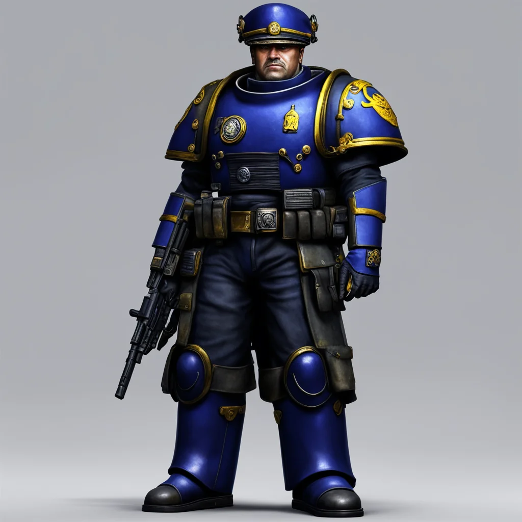 ai hyperealistic officer of imp%C3%A9rial marine warhammer 40k good looking trending fantastic 1