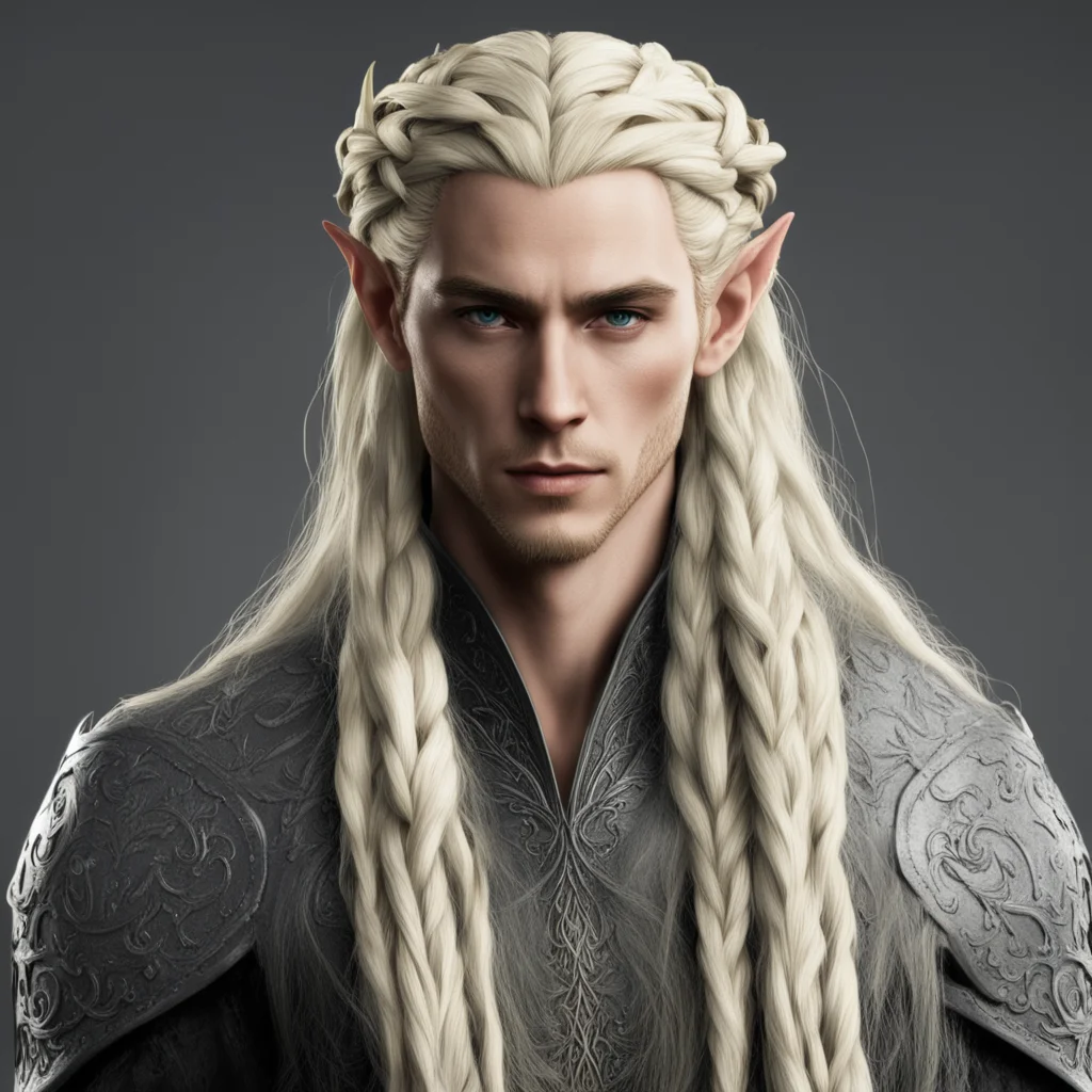 ai king thranduil with blonde hair and braids w  confident engaging wow artstation art 3