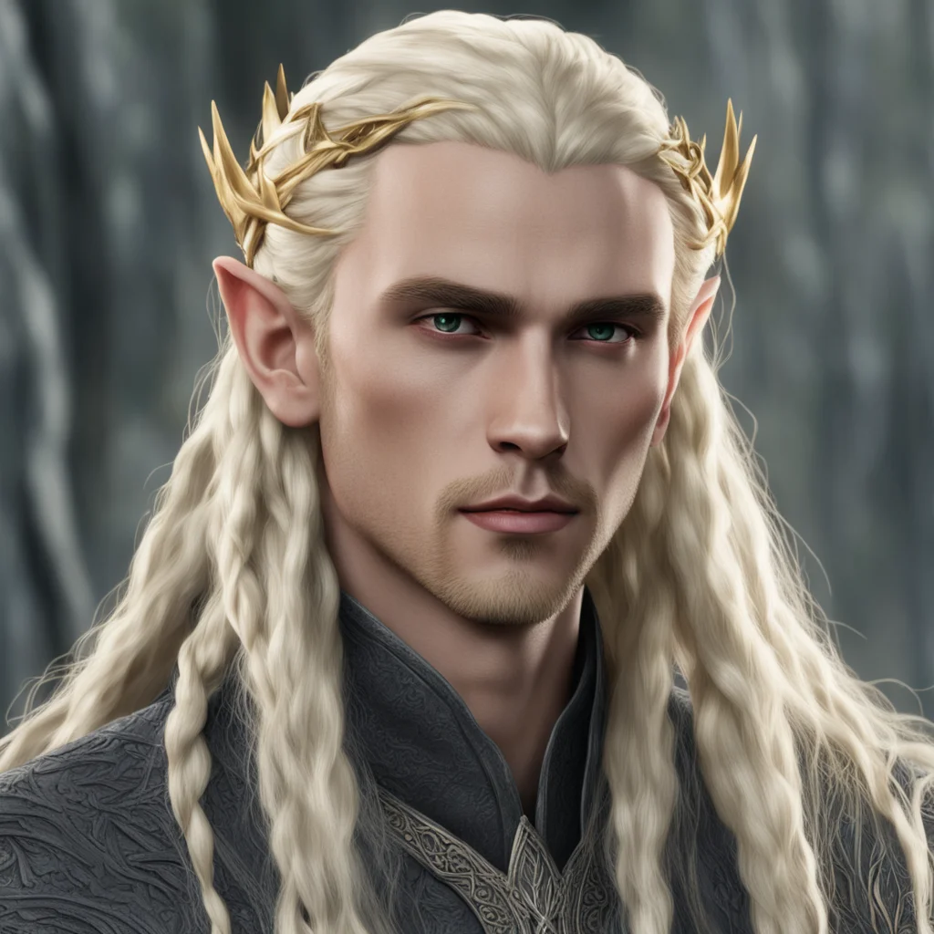 ai king thranduil with blonde hair and braids w  good looking trending fantastic 1