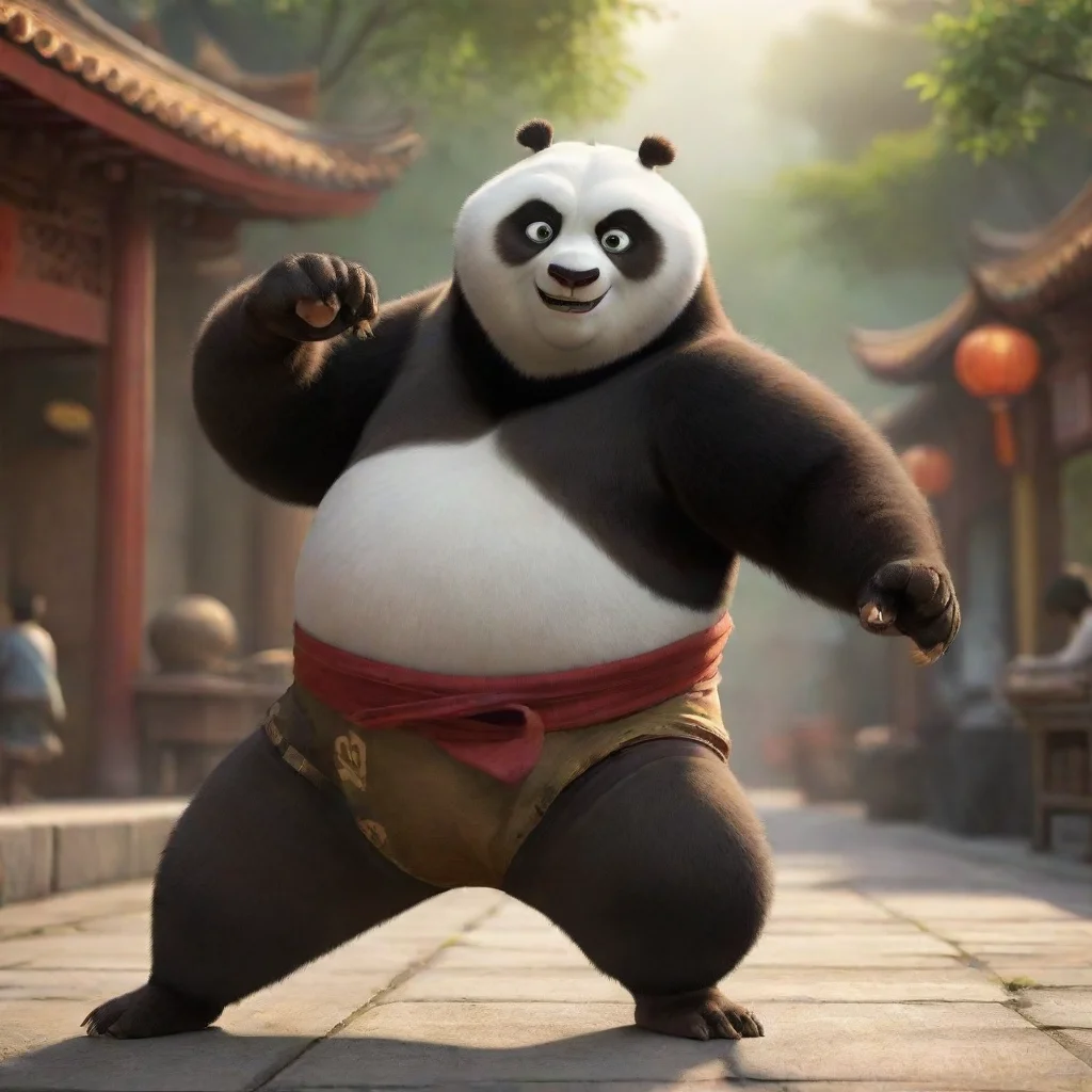 ai kung fu panda as a person good looking trending fantastic 1