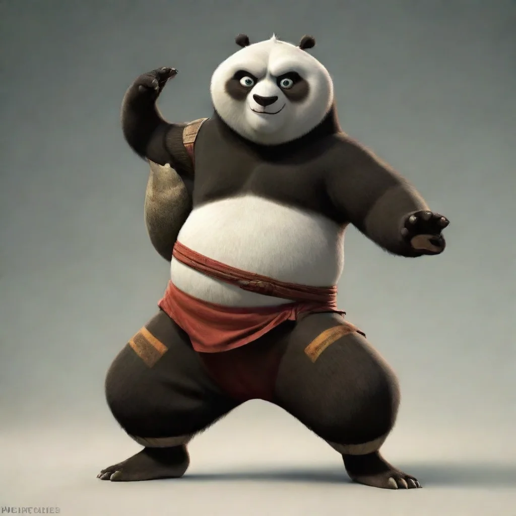 ai kung fu panda as a person