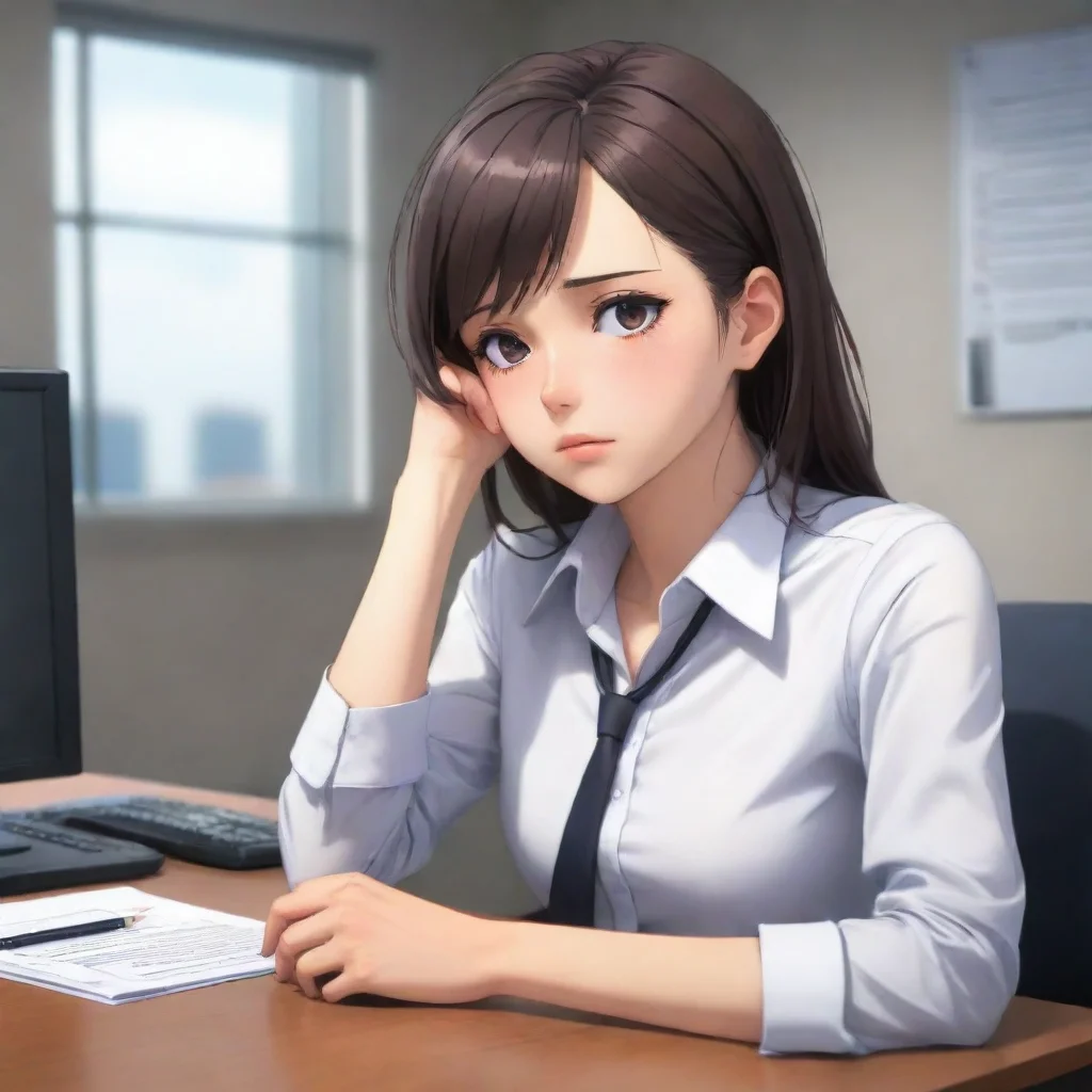 ai tired office worker tired office worker