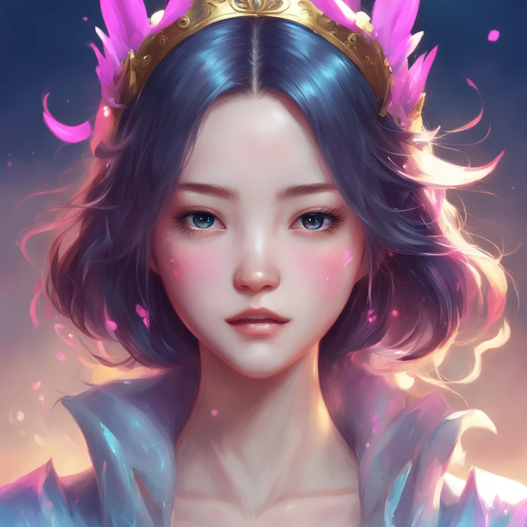 ☽︎ princess beautiful portrait painting of a anime girl ☽︎ youthful attractivesymmetrical facialcharacter concept art tr
