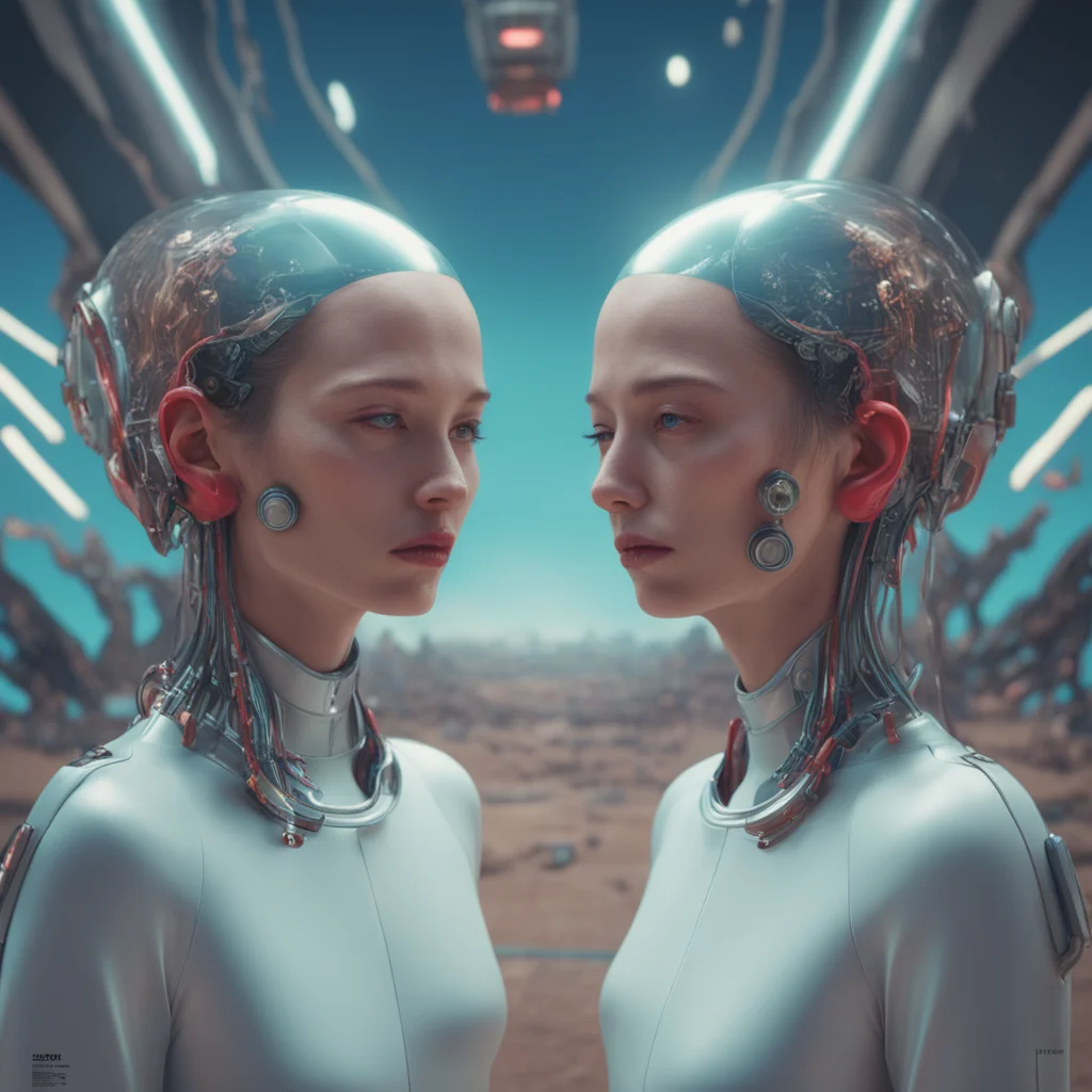 双城 telepathy twins spiritual Annihilation connection concept design sci fi 4k octane render detailed hyper realistic cin