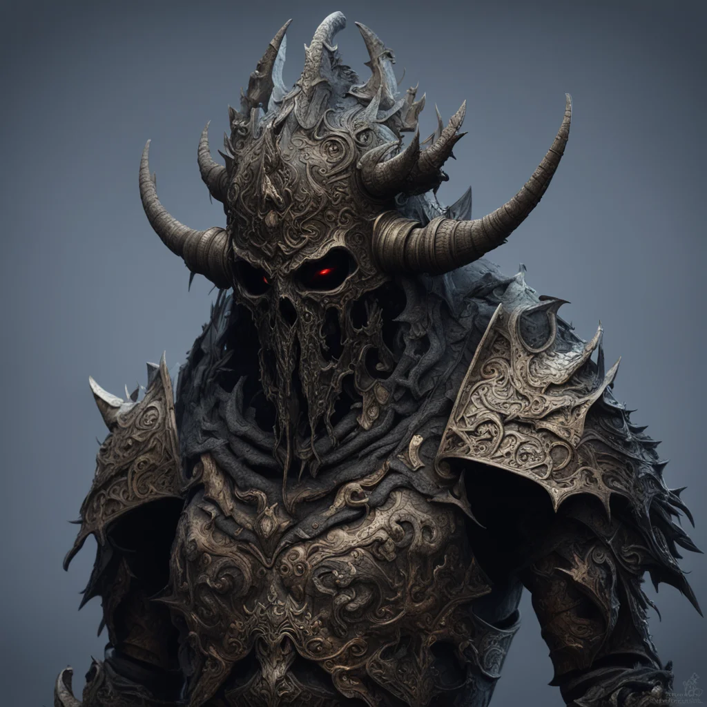  full shot a partially decomposed warrior zombie warrior Death Knight extremely ornate helmet cinematic lighting unreal engine rendered zbrush textures 