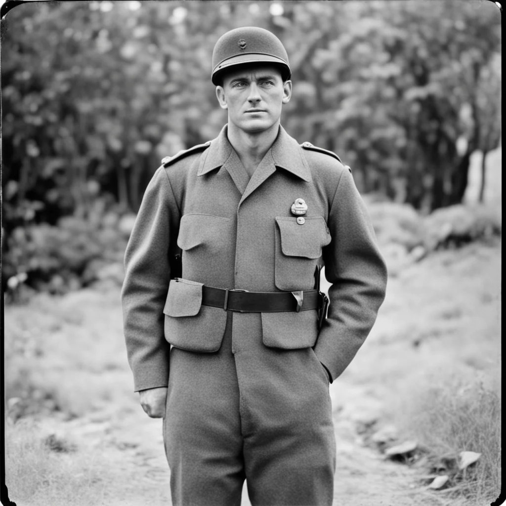 35mm photograph full figure ww2 soldier tucked book under arm