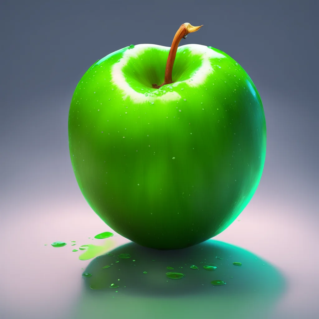 3D a green apple by thomas kindkade alphonse mucha loish beatriceblue and craig mullins sparth ross tran rossdraws artge