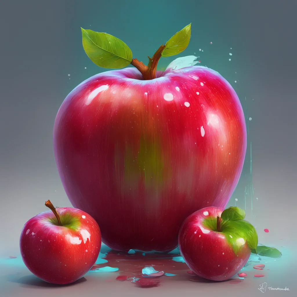 3D an apple by thomas kindkade alphonse mucha loish beatriceblue and craig mullins sparth ross tran rossdraws artgerm tr