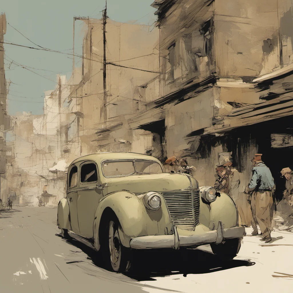 40s race driving in the spot color style of lou fine comic panels by ashley wood and phil hale 4K detailed post processing —h 450