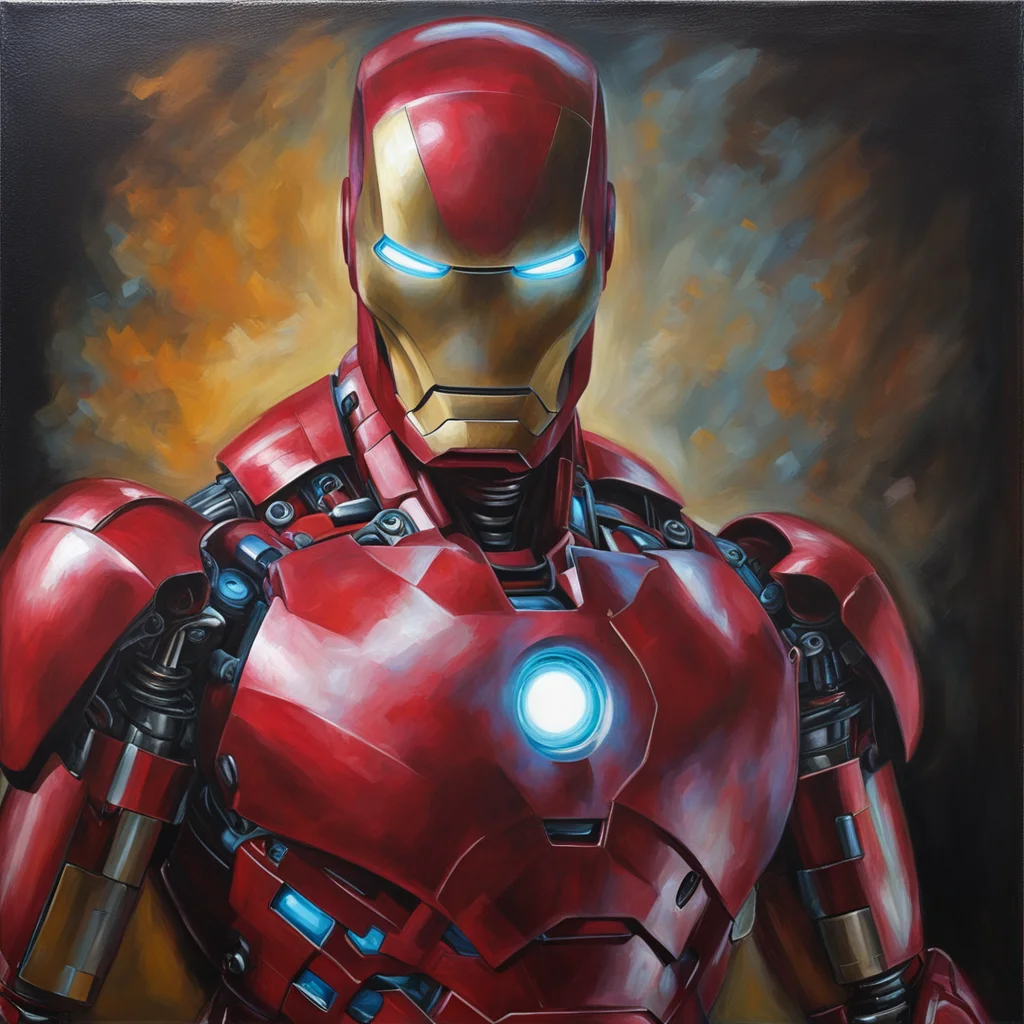 80 year iron man oil painting portrait intricate complexity character concept dramatic lighting —ar 916