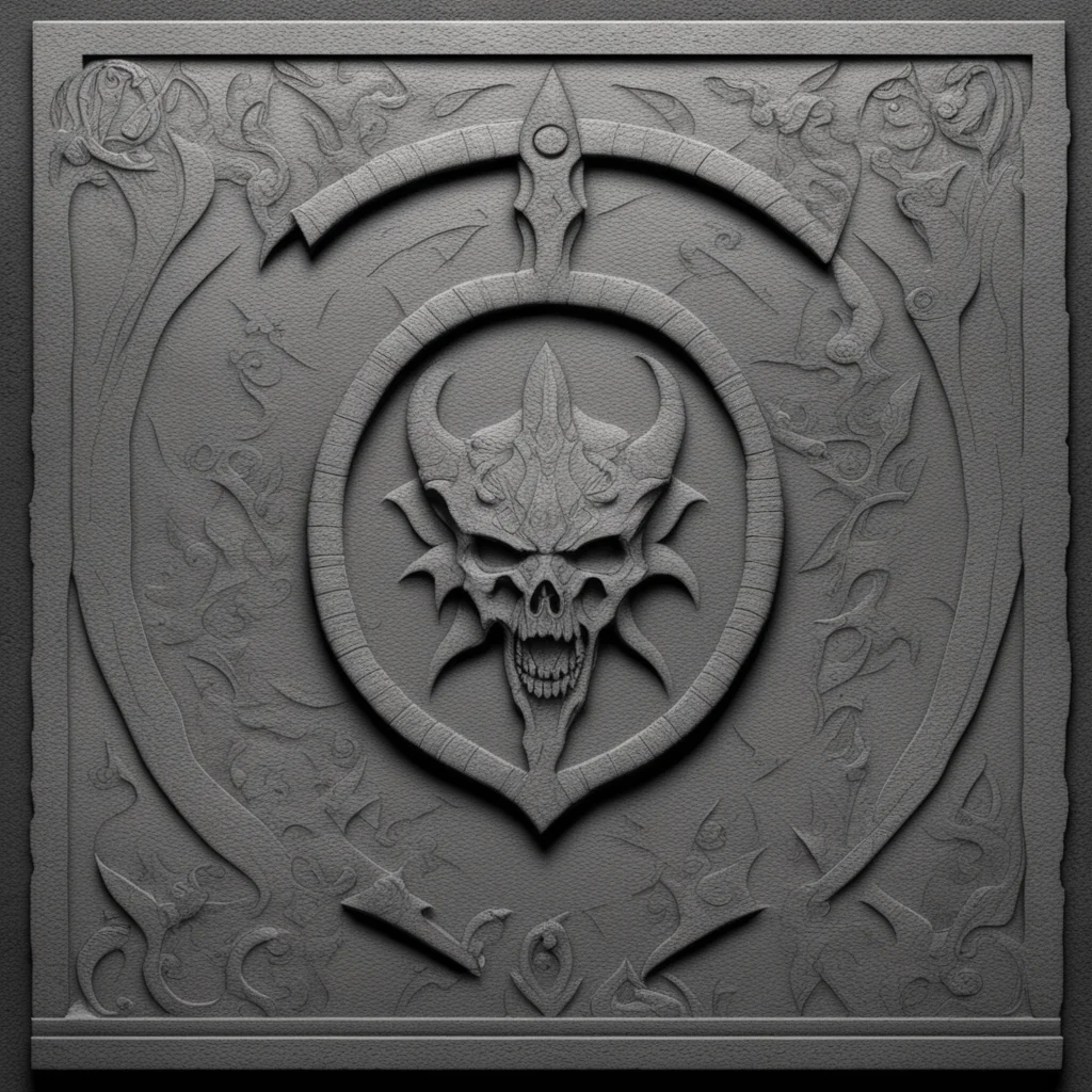 9 dnd demon lords etched into a stone tablet inside of a tomb volumetric octane render