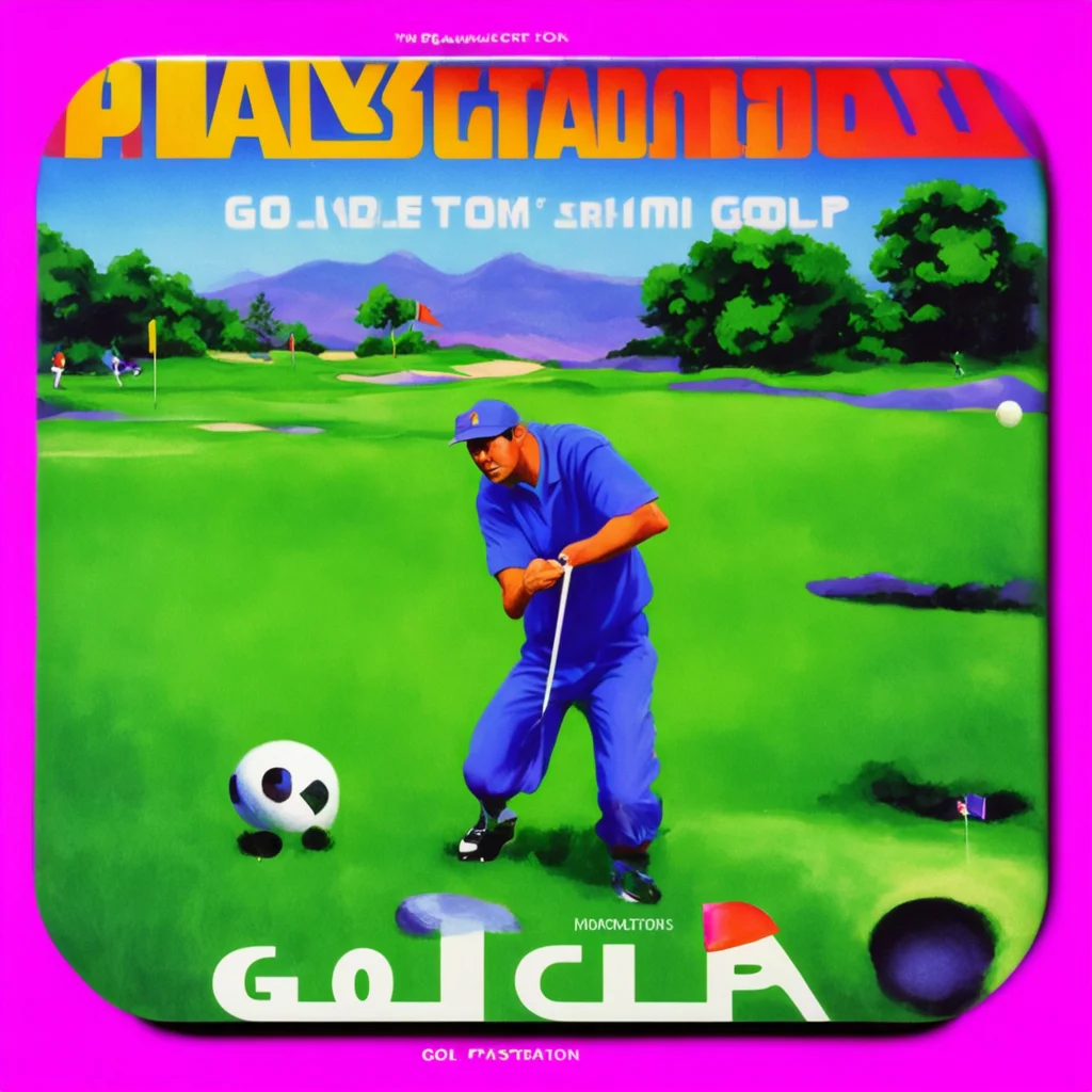 90s playstation golf video game box art