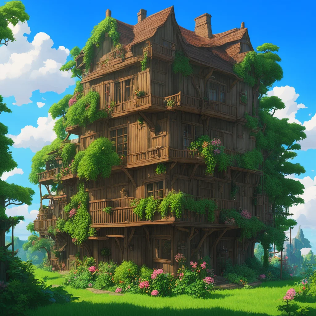 A Huge wooden chicken Hutch Apartment Building of Howls Moving Castle Ghibli by Vincent Di Fate Nausicaa Ghibli Breath o