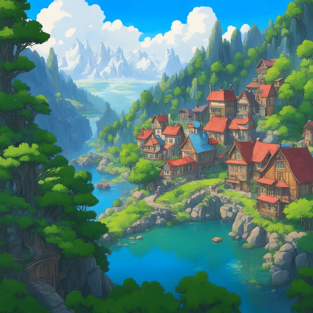 A beautiful painting of European town25europe Reine1larch virgin forest15blue rivers05by STUDIO GHIBLIHowls Moving CastleTrending on artstatio