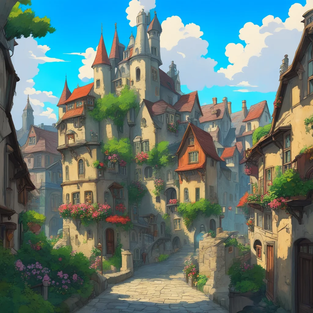 A beautiful painting ofEuropean townby STUDIO GHIBLIHowls Moving CastleGrasps for DreamTrending on artstationw 1080 h 19
