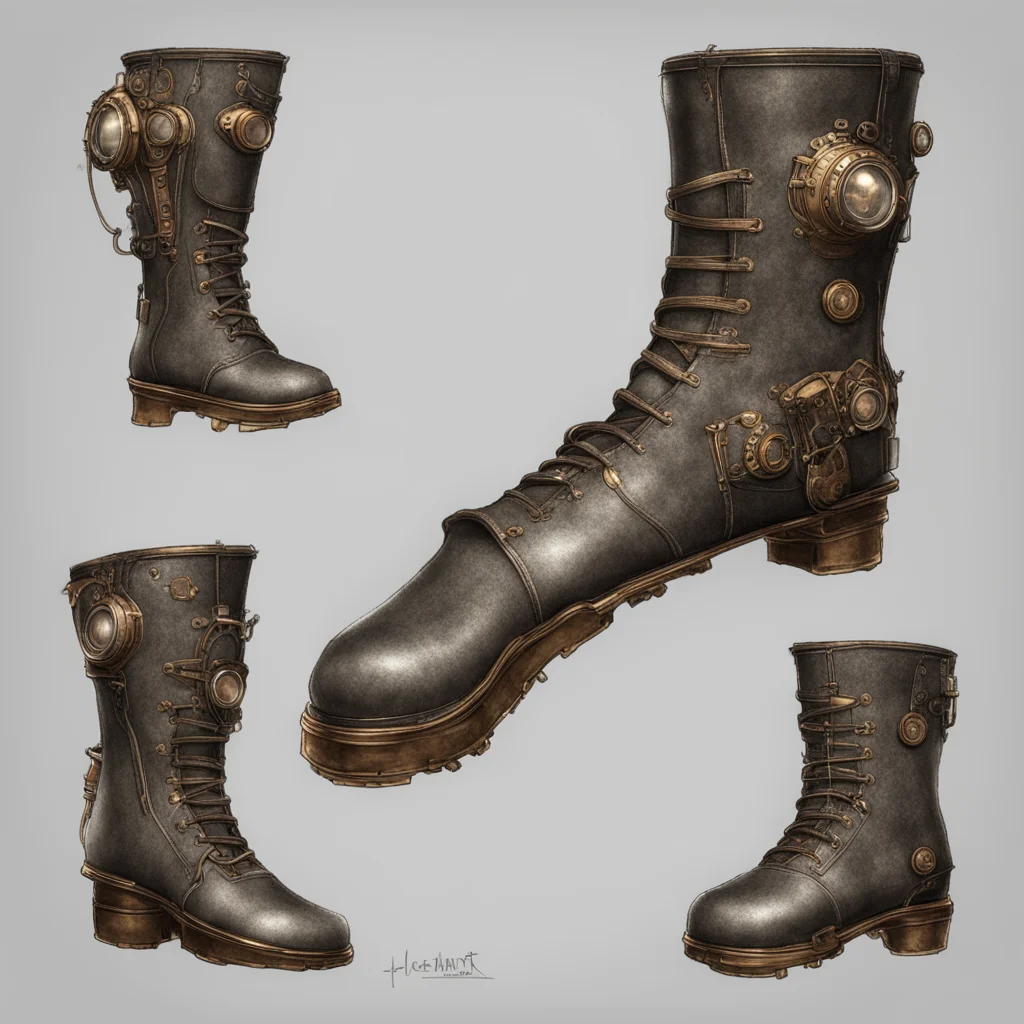 A blueprint of Steampunk style Bootstrending on Pinterestcom prop design High quality specular reflection  Copperedge in