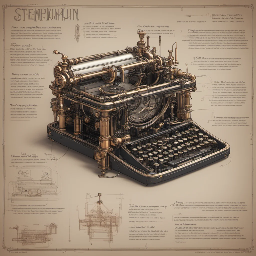 A blueprint of steampunk style Vintage typewriteroverview prop designtrending on Pinterestcom High quality specular reflection Chandeliers illumin
