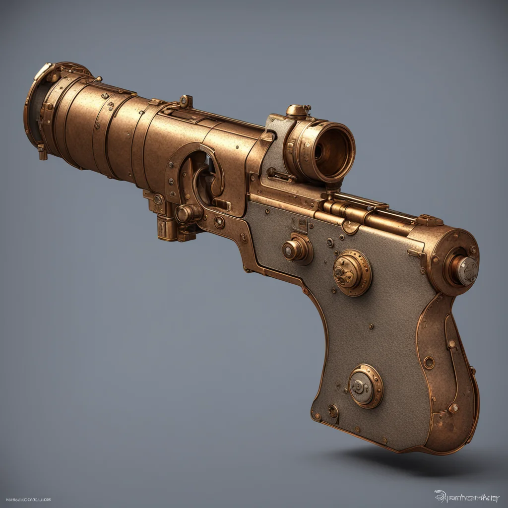 A blueprint of steampunk style bulldog gun Refer to real bulldog gun shapeweapon design trending on Pinterestcom  High q
